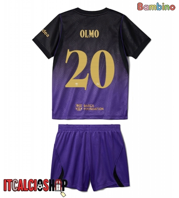 Barcelona Dani Olmo #20 Seconda Maglia Bambino 2026-27 Manica Corta (+ Pantaloni corti)